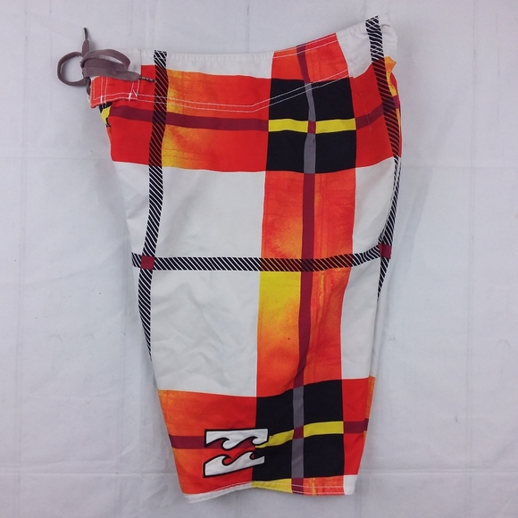 Billabong Board Shorts Tie Multi Color Polyester - Picture 4 of 6